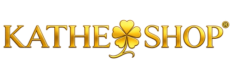 Kathe Shop® — logotipo dorado con trébol