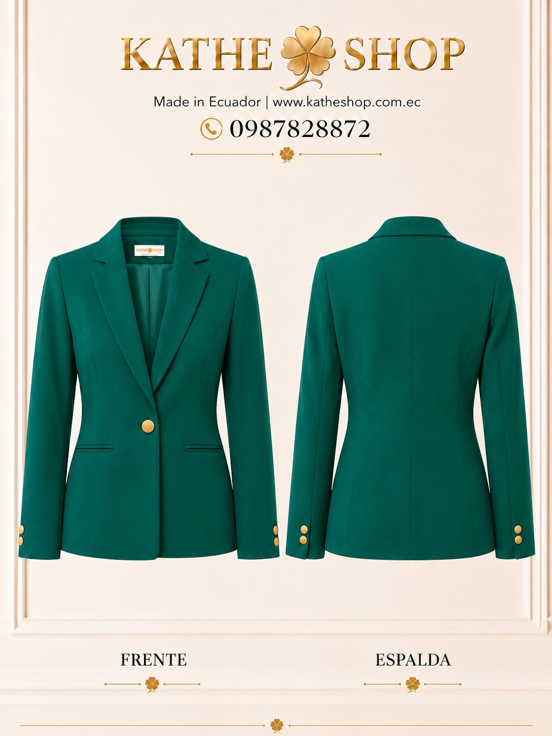Blazer verde Kathe Shop